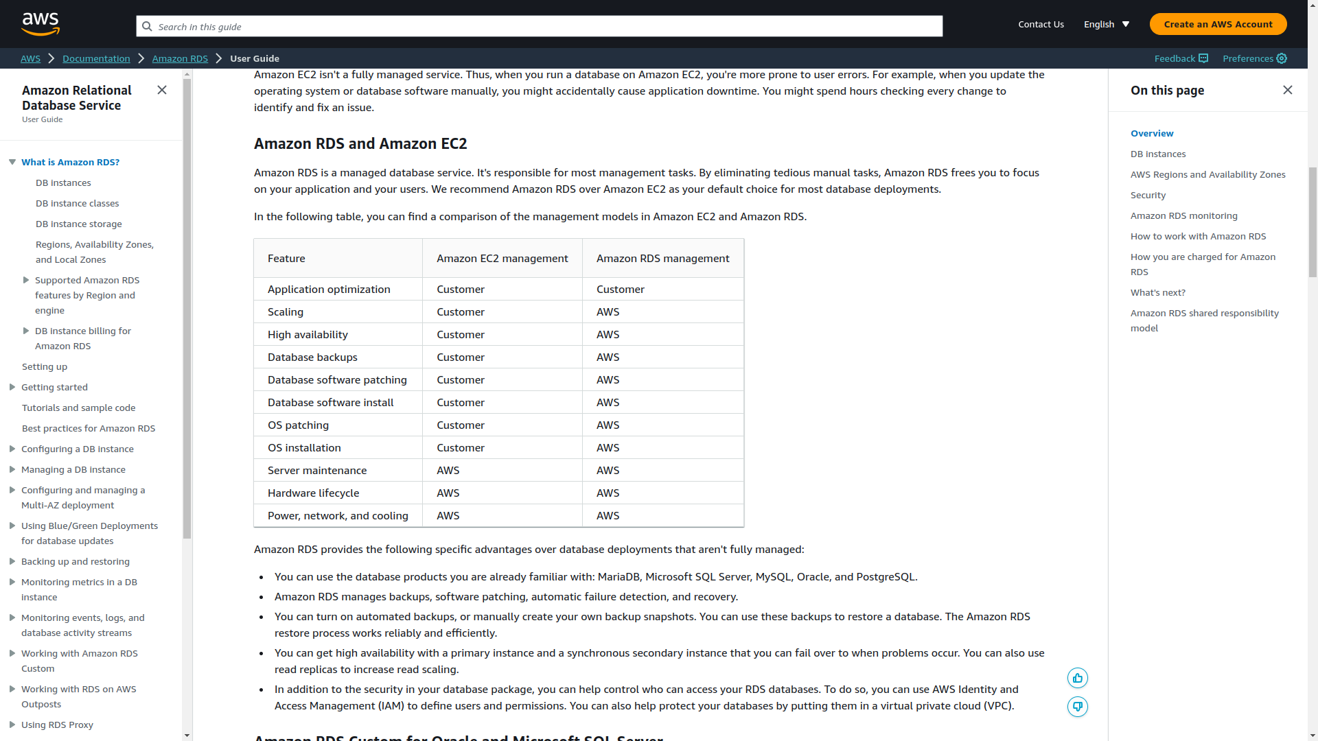 RDS Configuration